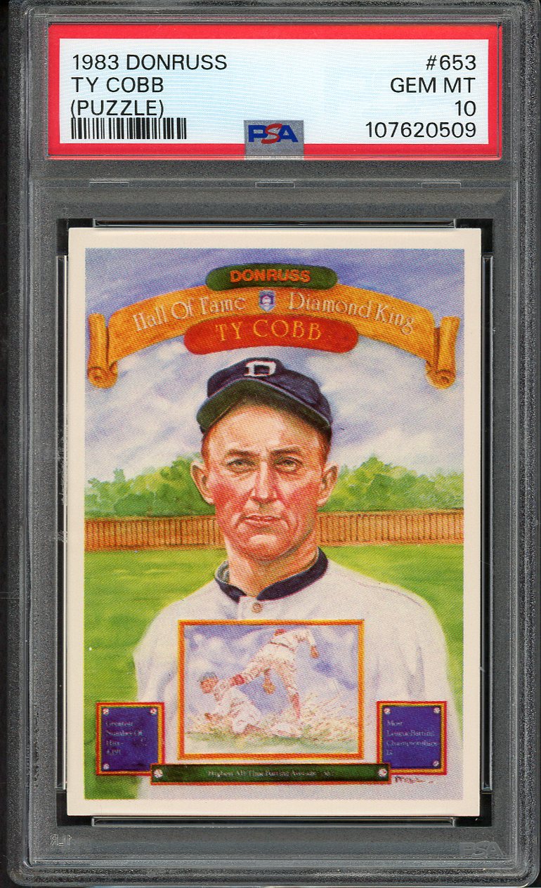 1983 Donruss #653 Ty Cobb Tigers PSA 10 GEM MINT 562361