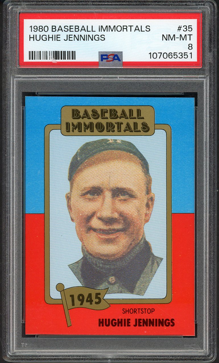 1980 Baseball Immortals #035 Hugh Jennings Tigers PSA 8 NM/MT 562363