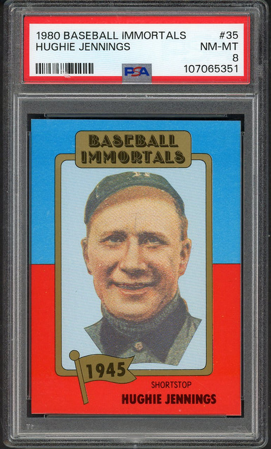 1980 Baseball Immortals #035 Hugh Jennings Tigers PSA 8 NM/MT 562363
