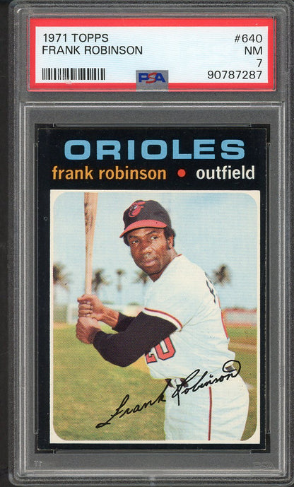 1971 Topps Baseball #640 Frank Robinson Orioles PSA 7 NM 562367