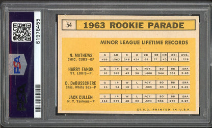 1963 Topps Baseball #054 Dave DeBusschere White Sox PSA 7 NM 562369