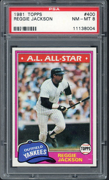 1981 Topps #400 Reggie Jackson Yankees PSA 8 NM/MT 562371