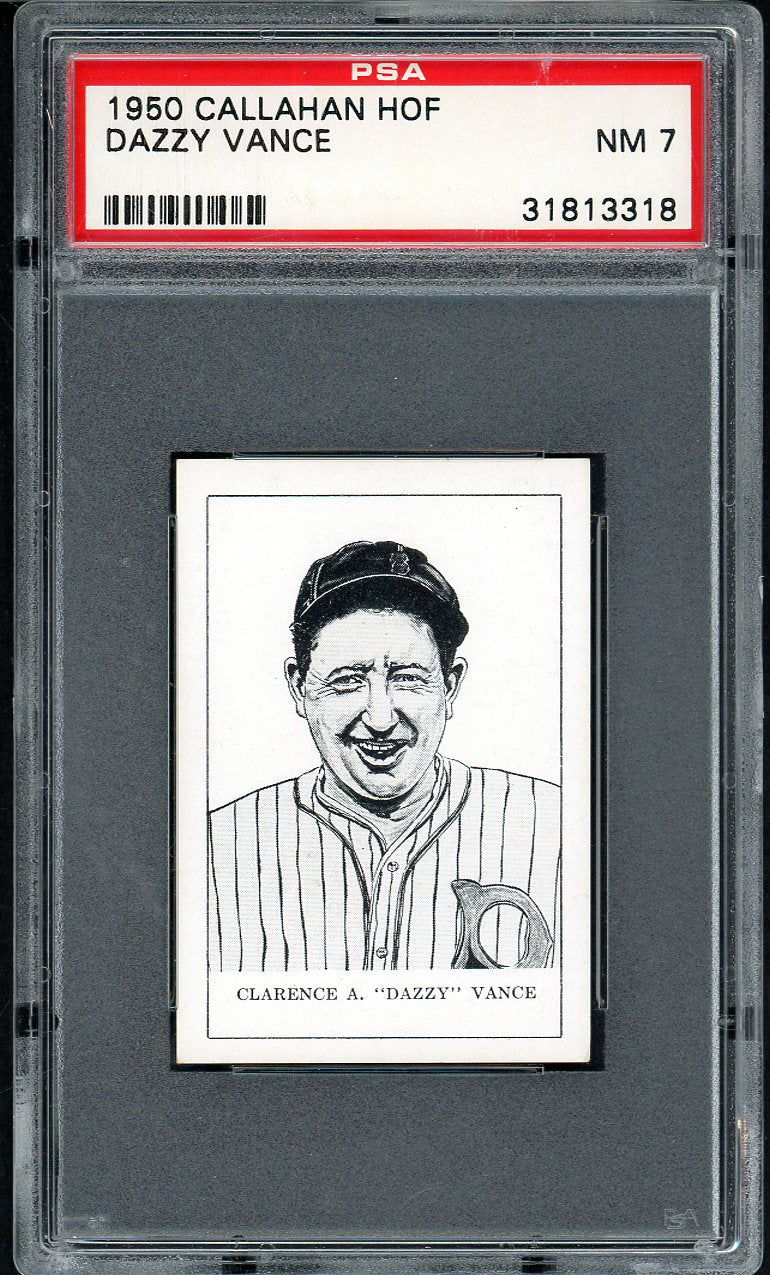 1950-56 Callahan Dazzy Vance Dodgers PSA 7 NM 562380