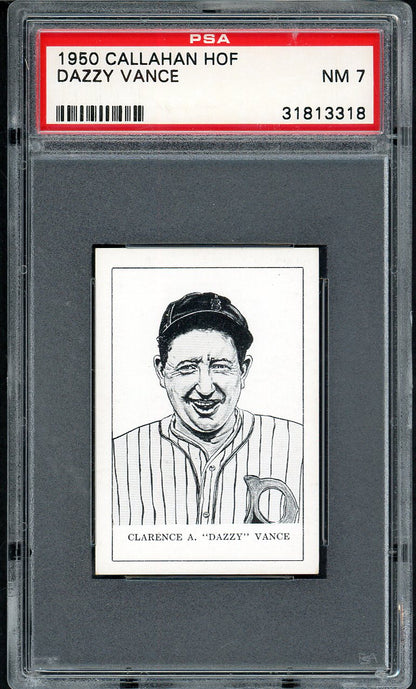 1950-56 Callahan Dazzy Vance Dodgers PSA 7 NM 562380