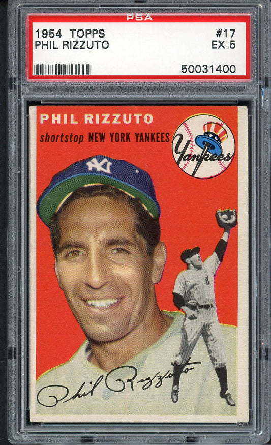1954 Topps Baseball #017 Phil Rizzuto Yankees PSA 5 EX 562382