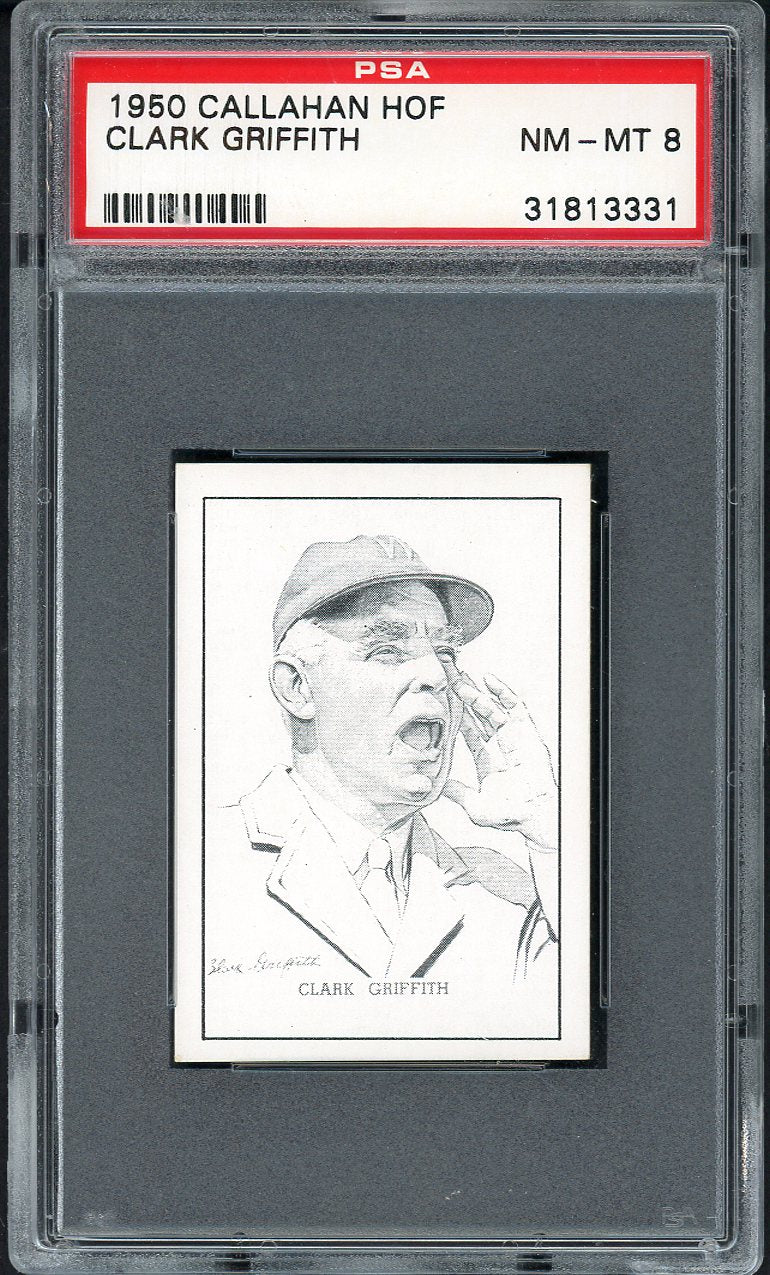 1950-56 Callahan Clark Griffith Senators PSA 8 NM/MT 562387