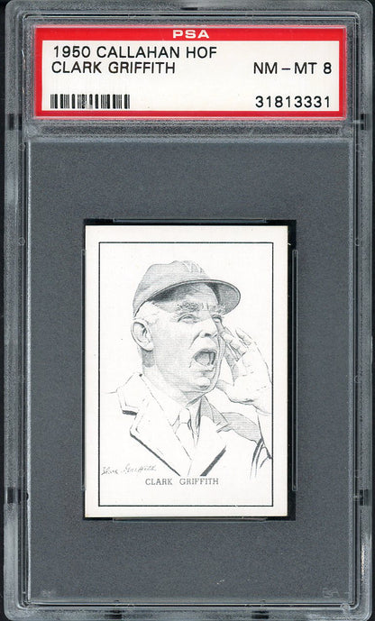 1950-56 Callahan Clark Griffith Senators PSA 8 NM/MT 562387