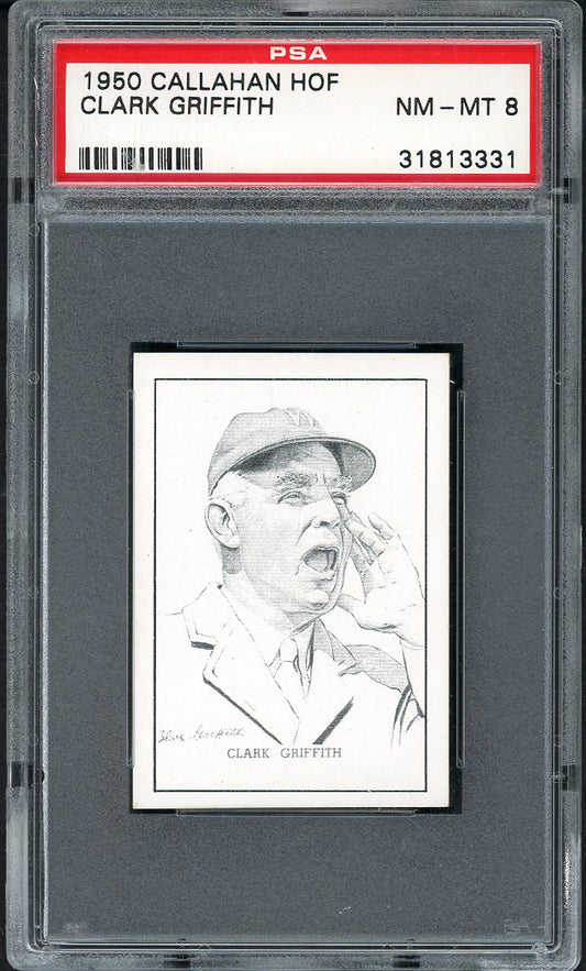 1950-56 Callahan Clark Griffith Senators PSA 8 NM/MT 562387