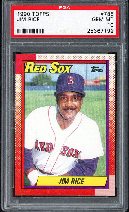 1990 Topps #785 Jim Rice Red Sox PSA 10 GEM MINT 562397