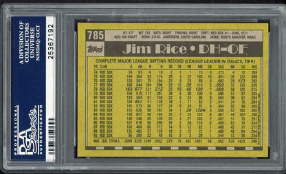 1990 Topps #785 Jim Rice Red Sox PSA 10 GEM MINT 562397