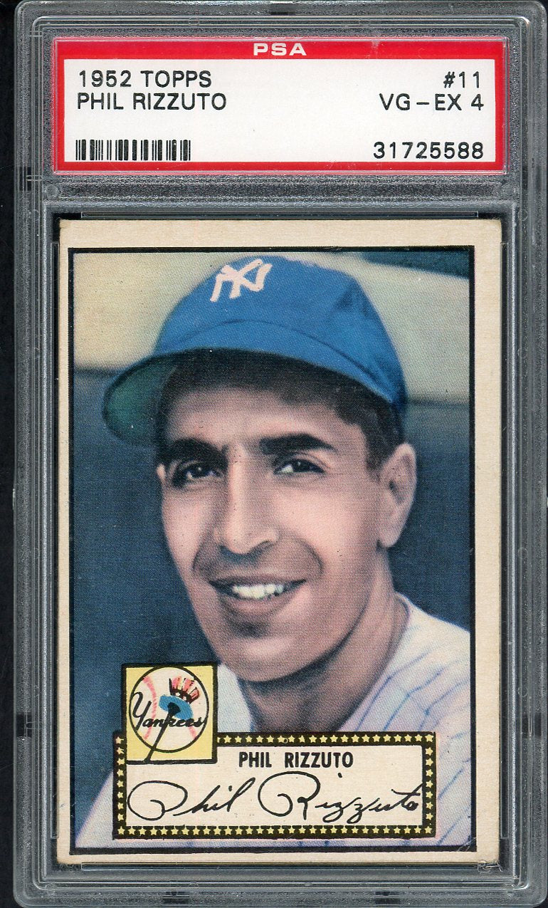 1952 Topps Baseball #011 Phil Rizzuto Yankees PSA 4 VG-EX Red 562400