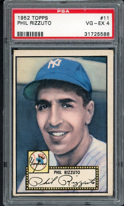 1952 Topps Baseball #011 Phil Rizzuto Yankees PSA 4 VG-EX Red 562400