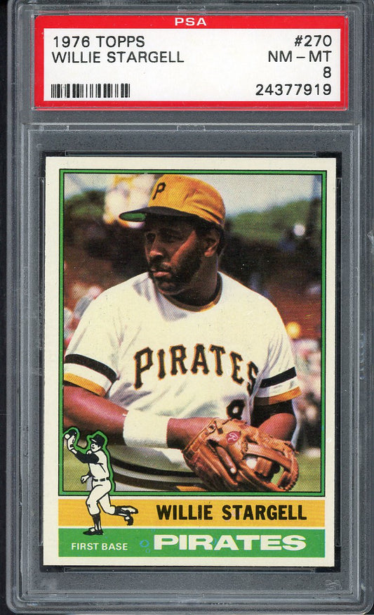 1976 Topps Baseball #270 Willie Stargell Pirates PSA 8 NM/MT 562413