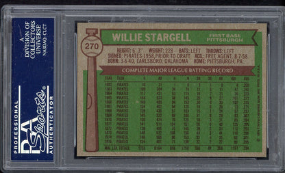1976 Topps Baseball #270 Willie Stargell Pirates PSA 8 NM/MT 562413