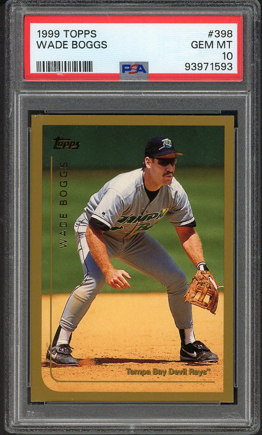 1999 Topps #398 Wade Boggs Devil Rays PSA 10 GEM MINT 562415