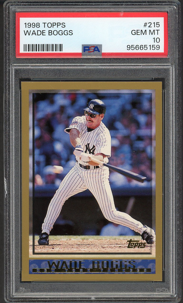 1998 Topps #215 Wade Boggs Yankees PSA 10 GEM MINT 562416