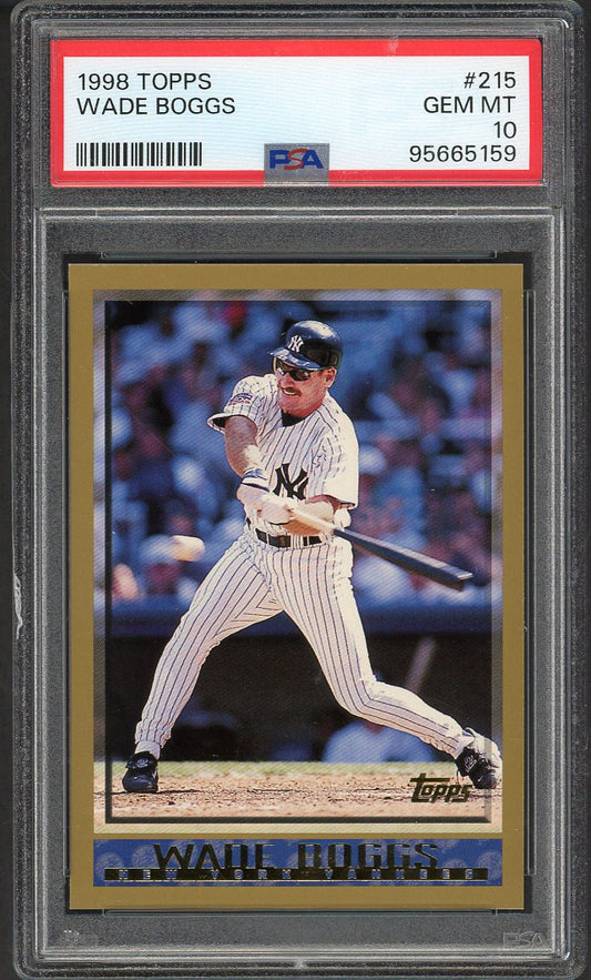 1998 Topps #215 Wade Boggs Yankees PSA 10 GEM MINT 562416