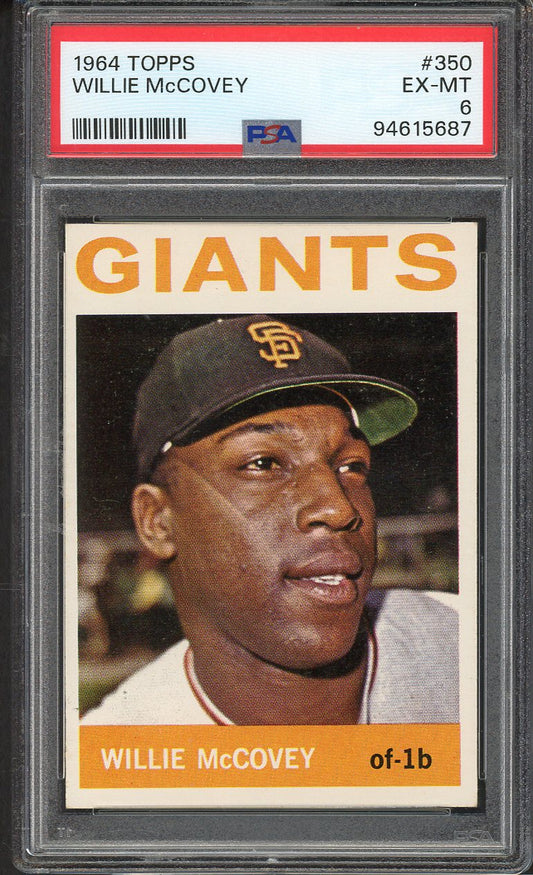1964 Topps Baseball #350 Willie McCovey Giants PSA 6 EX-MT 562417