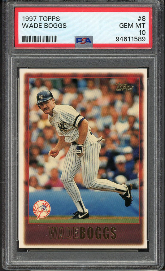 1997 Topps #008 Wade Boggs Yankees PSA 10 GEM MINT 562421