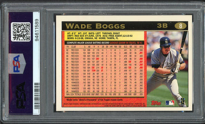 1997 Topps #008 Wade Boggs Yankees PSA 10 GEM MINT 562421