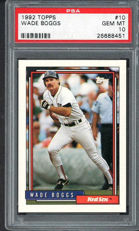 1992 Topps #010 Wade Boggs Red Sox PSA 10 GEM MINT 562423