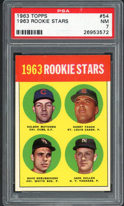 1963 Topps Baseball #054 Dave DeBusschere White Sox PSA 7 NM 562424