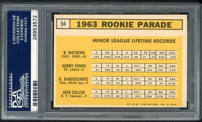 1963 Topps Baseball #054 Dave DeBusschere White Sox PSA 7 NM 562424