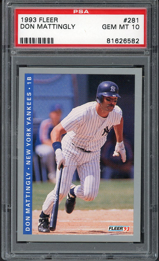 1993 Fleer #281 Don Mattingly Yankees PSA 10 GEM MINT 562425