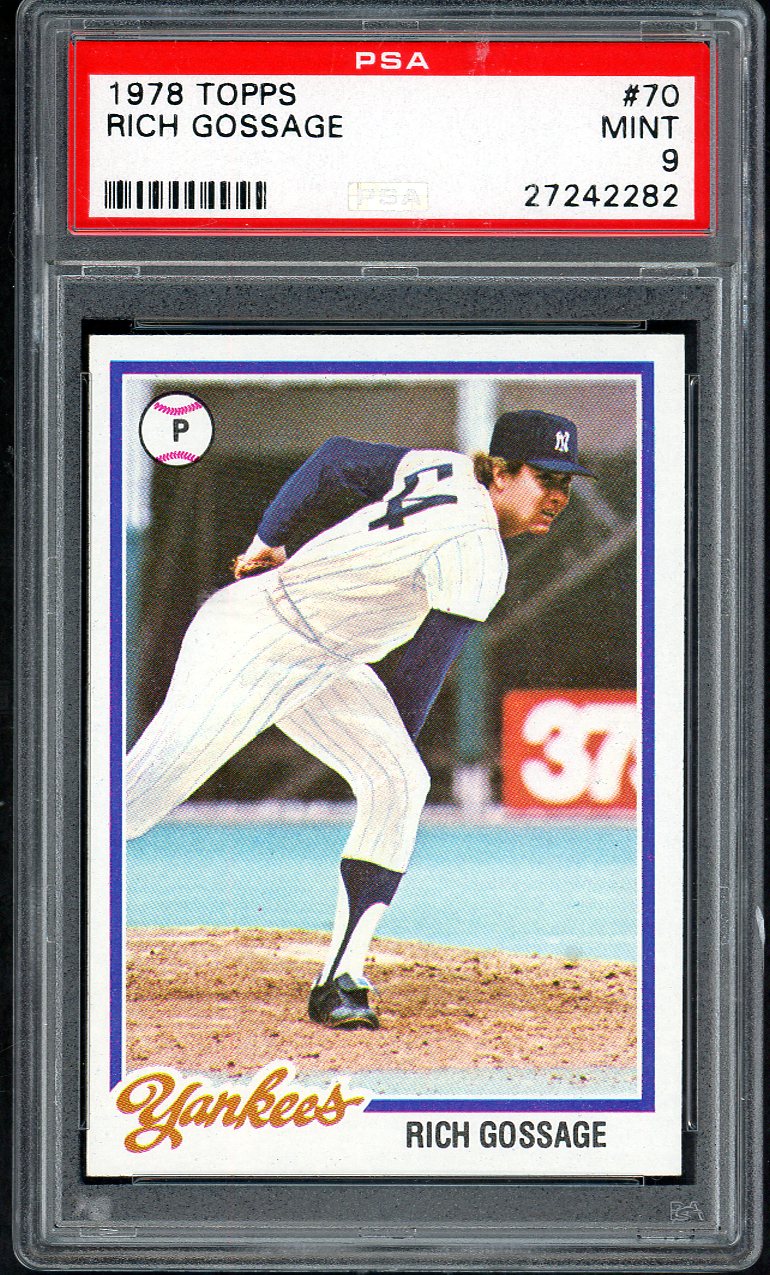 1978 Topps Baseball #070 Goose Gossage Yankees PSA 9 MINT 562428