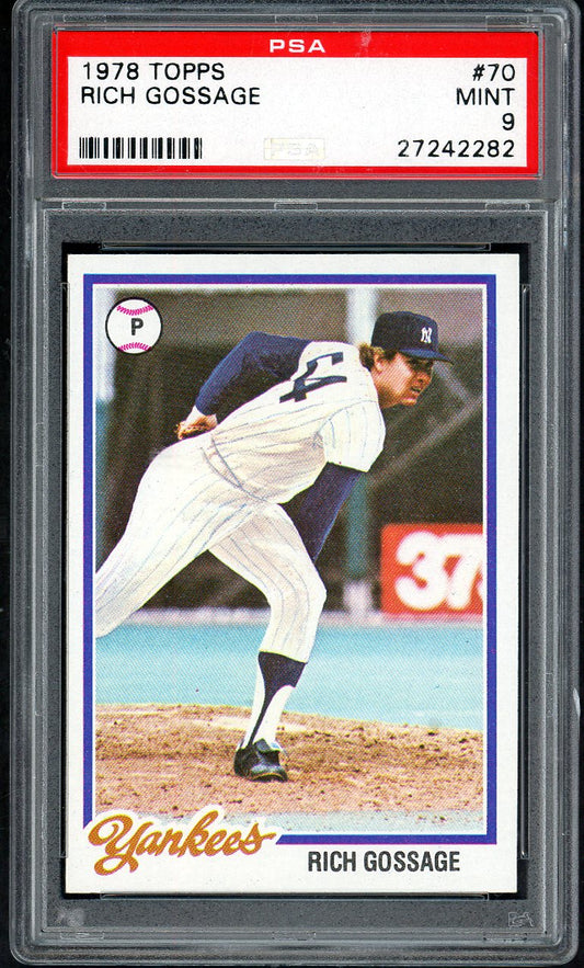 1978 Topps Baseball #070 Goose Gossage Yankees PSA 9 MINT 562428
