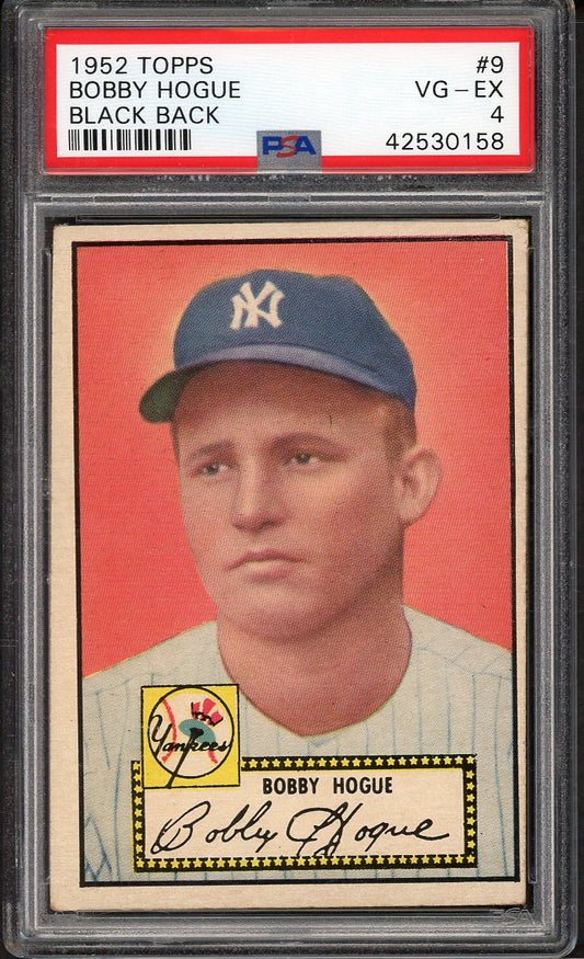 1952 Topps Baseball #009 Bobby Hogue Yankees PSA 4 VG-EX Black 562433