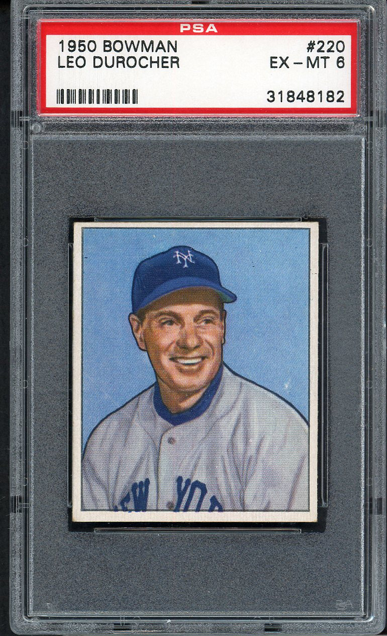 1950 Bowman Baseball #220 Leo Durocher Giants PSA 6 EX-MT 562434
