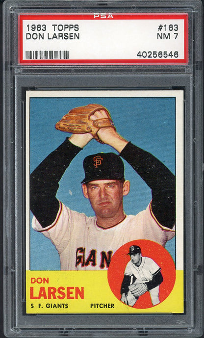 1963 Topps Baseball #163 Don Larsen Giants PSA 7 NM 562439