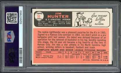 1966 Topps Baseball #036 Catfish Hunter A's PSA 8 NM/MT 562440