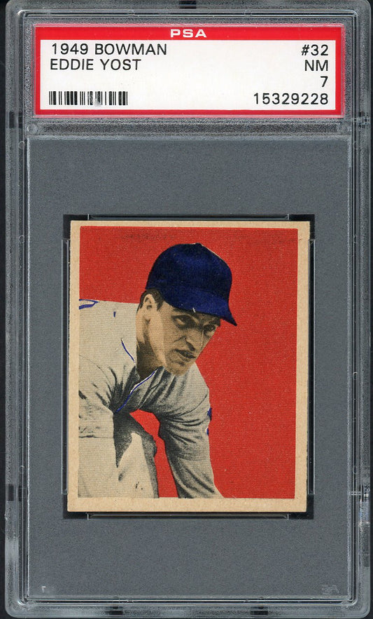 1949 Bowman Baseball #032 Eddie Yost Senators PSA 7 NM 562443