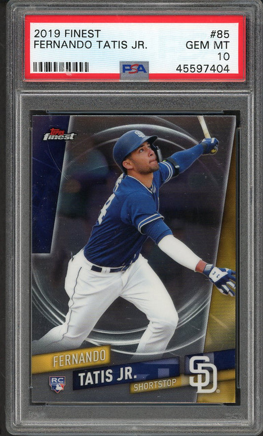 2019 Topps Finest #085 Fernando Tatis Jr Padres PSA 10 GEM MINT 562447