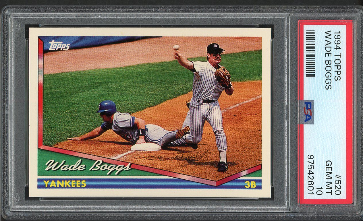 1994 Topps #520 Wade Boggs Yankees PSA 10 GEM MINT 562450