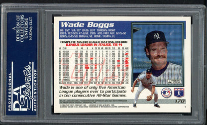 1995 Topps #170 Wade Boggs Yankees PSA 10 GEM MINT 562451