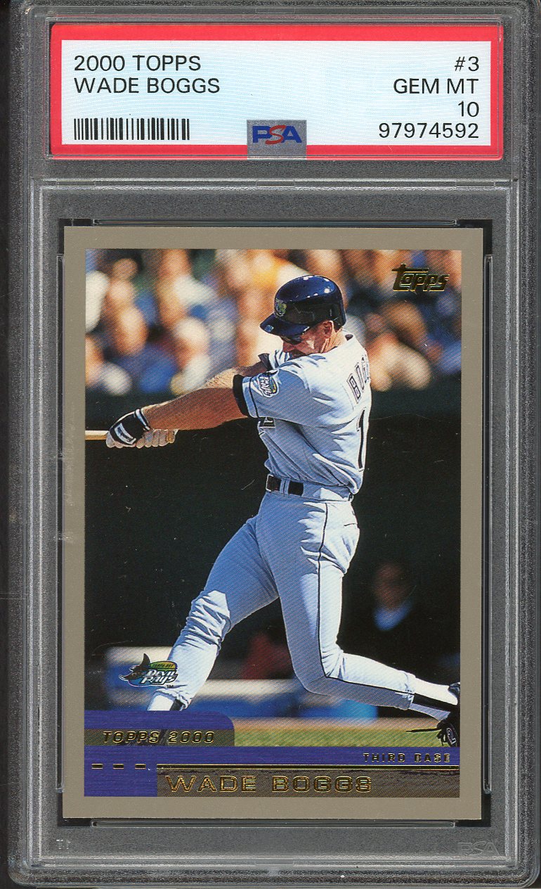 2000 Topps #003 Wade Boggs Devil Rays PSA 10 GEM MINT 562453