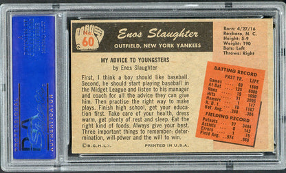 1955 Bowman Baseball #060 Enos Slaughter Yankees PSA 5 EX 562456