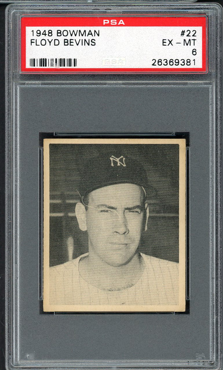 1948 Bowman Baseball #022 Bill Bevens Yankees PSA 6 EX-MT 562459