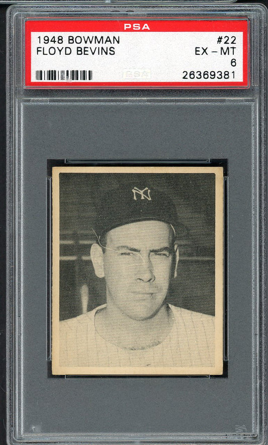 1948 Bowman Baseball #022 Bill Bevens Yankees PSA 6 EX-MT 562459