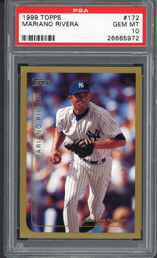 1999 Topps #172 Mariano Rivera Yankees PSA 10 GEM MINT 562478