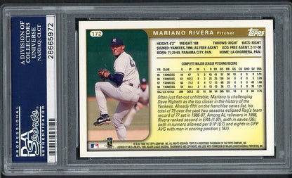 1999 Topps #172 Mariano Rivera Yankees PSA 10 GEM MINT 562478
