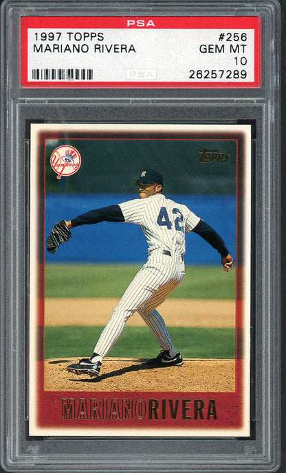 1997 Topps #256 Mariano Rivera Yankees PSA 10 GEM MINT 562479