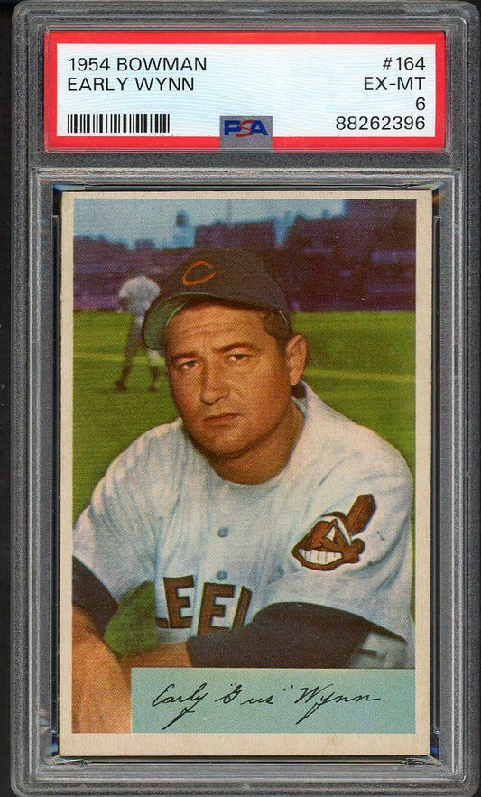 1954 Bowman Baseball #164 Early Wynn Indians PSA 6 EX-MT 562480
