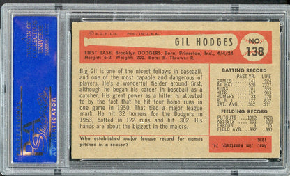 1954 Bowman Baseball #138 Gil Hodges Dodgers PSA 5 EX 562481