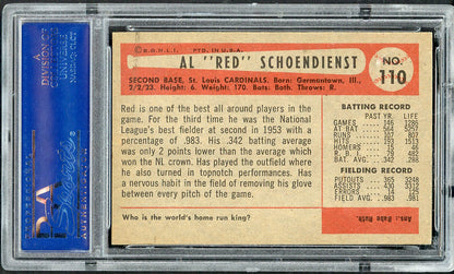 1954 Bowman Baseball #110 Red Schoendienst Cardinals PSA 6 EX-MT 562483