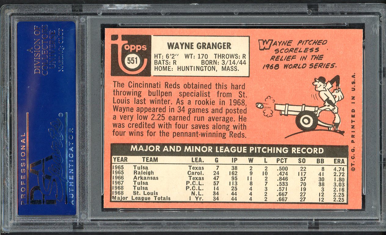 1969 Topps Baseball #458 Curt Blefary Astros PSA 7 NM 562486