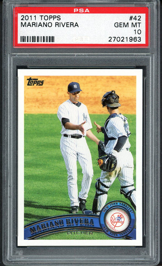 2011 Topps #042 Mariano Rivera Yankees PSA 10 GEM MINT 562490